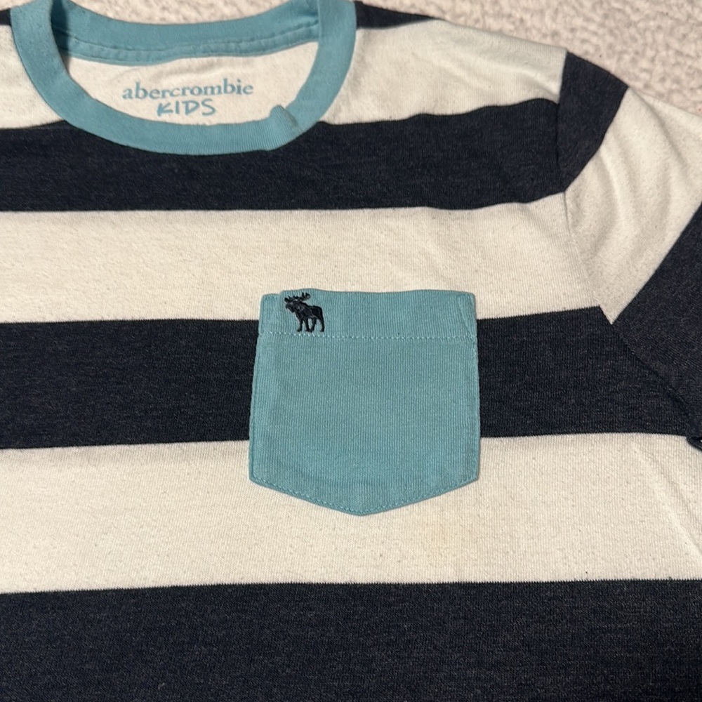 Abercrombie Kids Boys Striped Tee, EUC, Size 13/14 (Abercrombie Kids Sizing) - Picture 4 of 8
